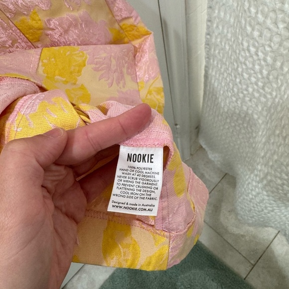 Revolve | Nookie Solana Floral Pink and Yellow Mini Dress - Picture 3 of 6